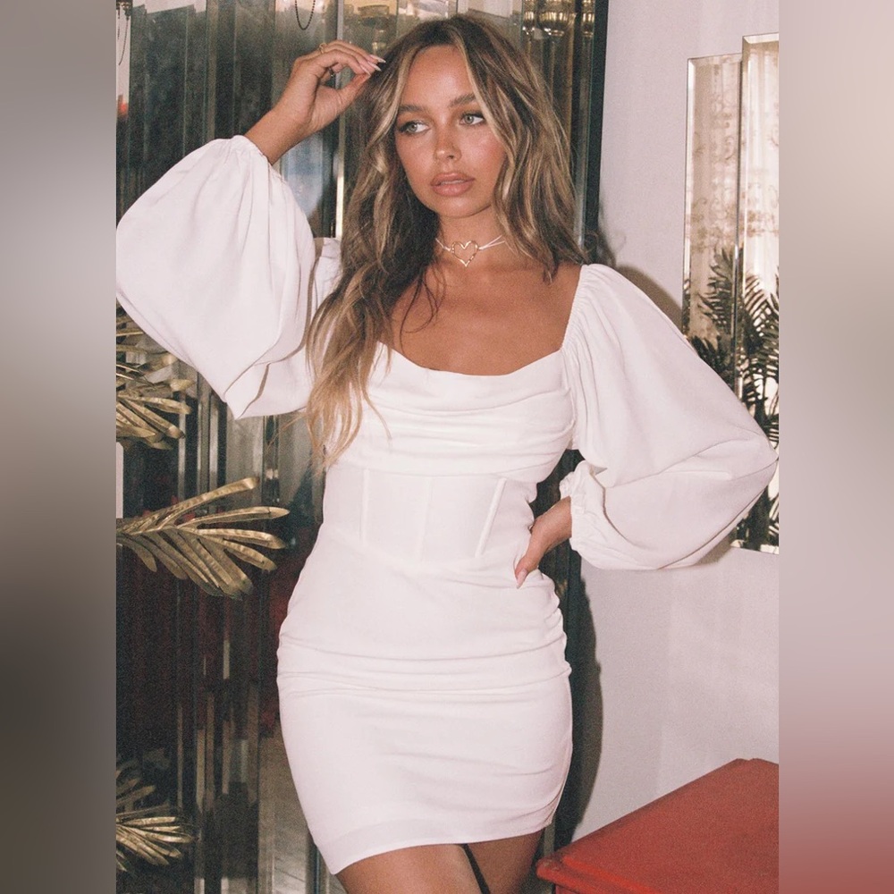White Corset Mini Dress - Princess Polly